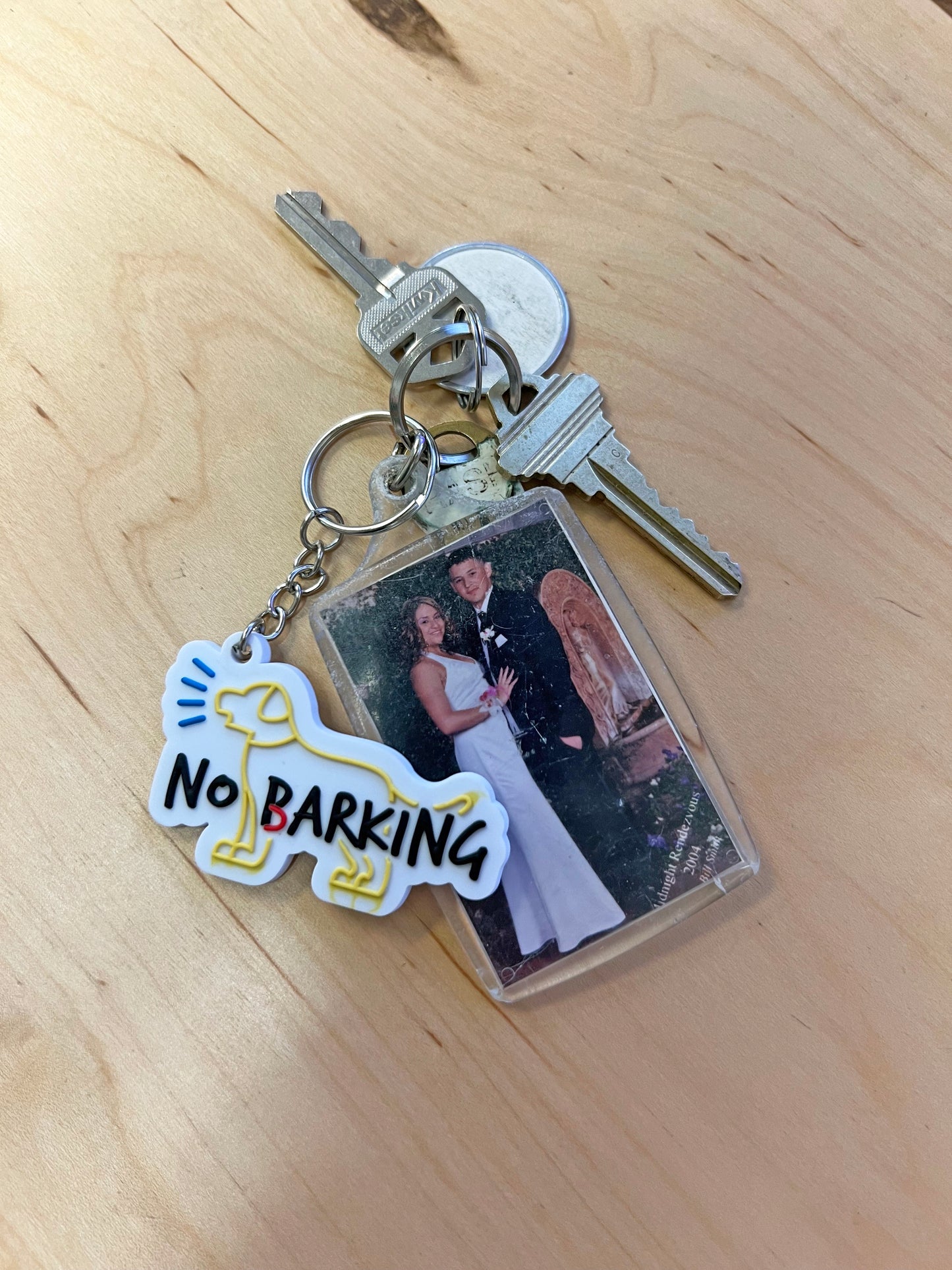 'No Barking' Keychain
