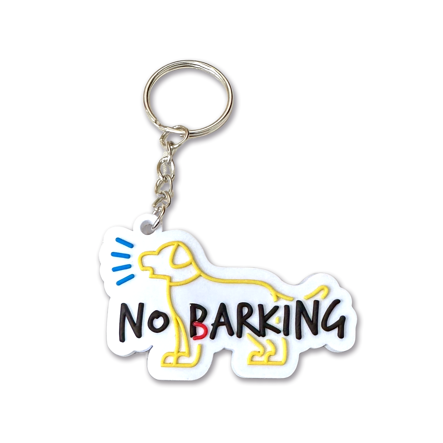 'No Barking' Keychain