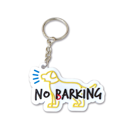 'No Barking' Keychain