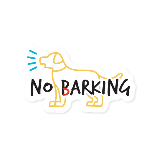 'No Barking' Sticker
